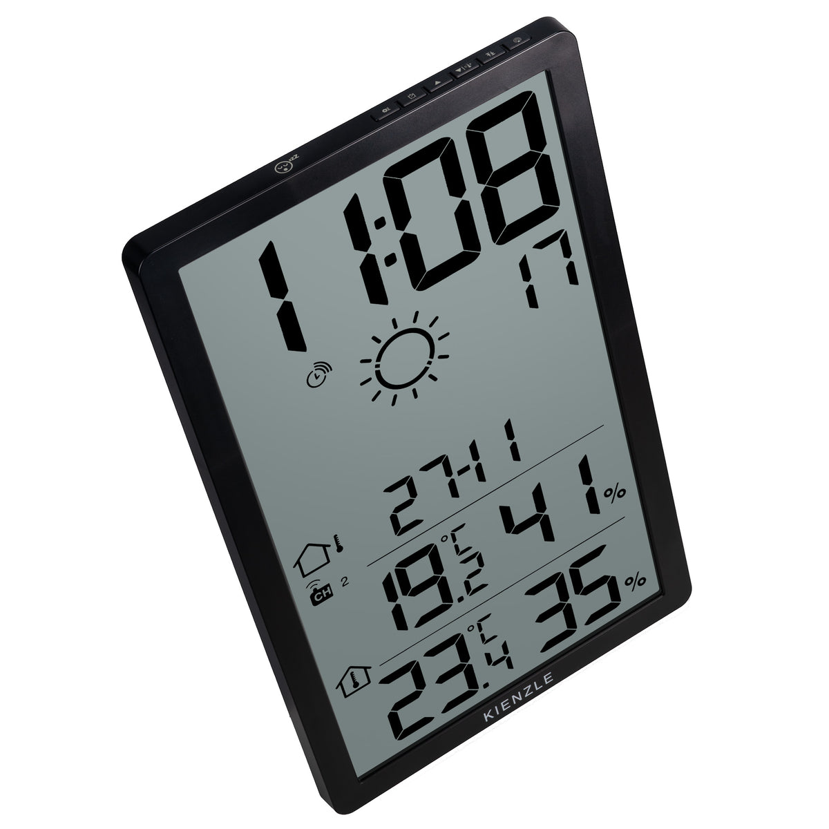 Jumbo NEO LCD Wetter-Wanduhr vertikal