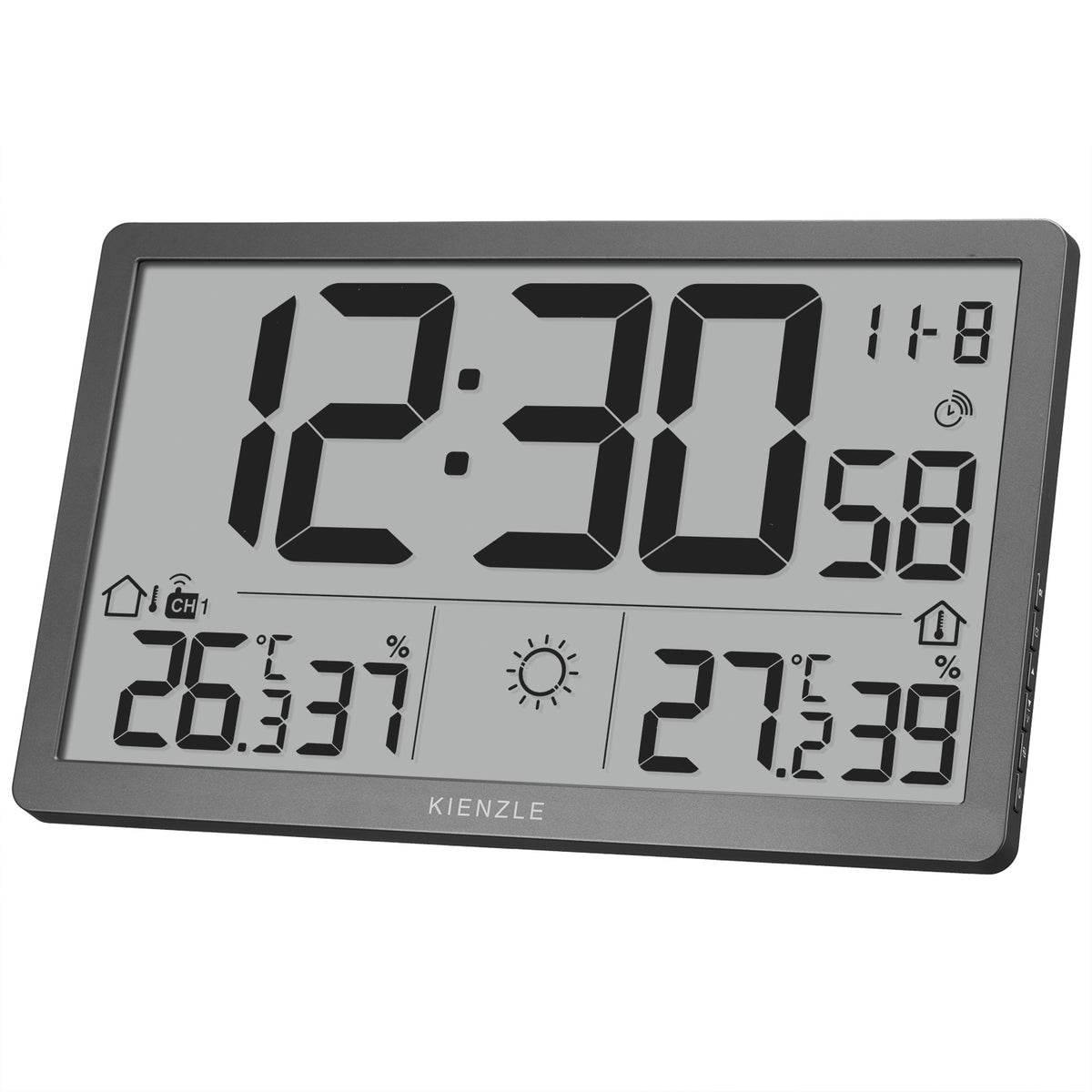Jumbo NEO LCD Wetter-Wanduhr
