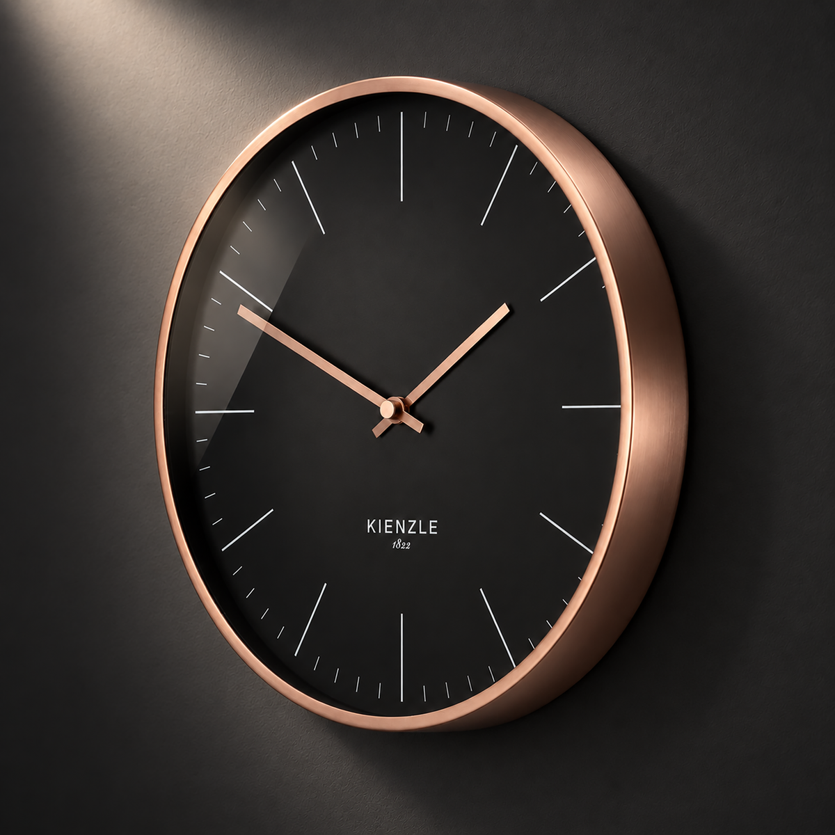 DCF Funkwanduhr Modern 25 cm Rosé-gold / Schwarz 14977_2000x2000_black