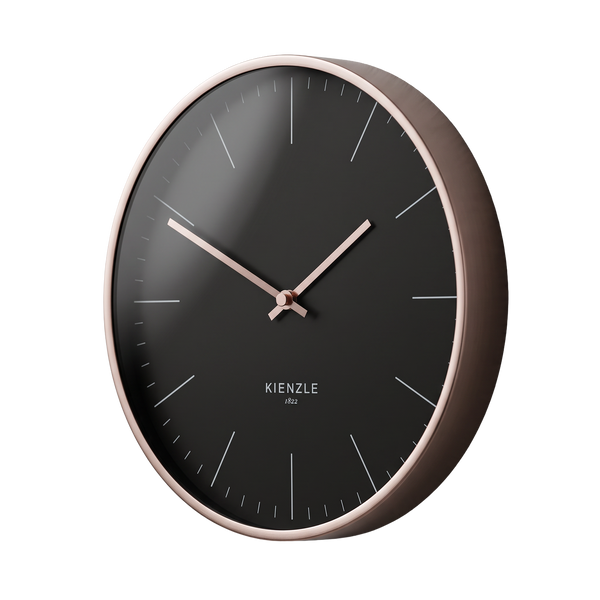 DCF Funkwanduhr Modern 25 cm Rosé-gold / Schwarz 14977_2000x2000_free