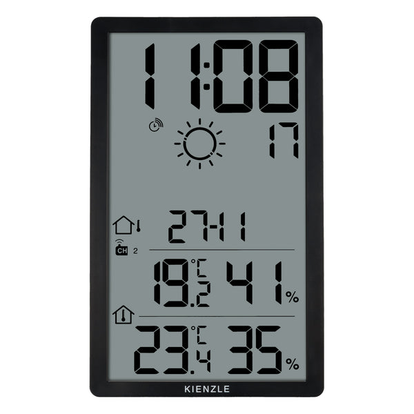 Jumbo NEO LCD Wetter-Wanduhr vertikal