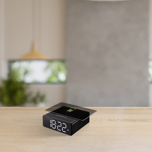 Digitaler Wecker mit kabelloser Ladestation
