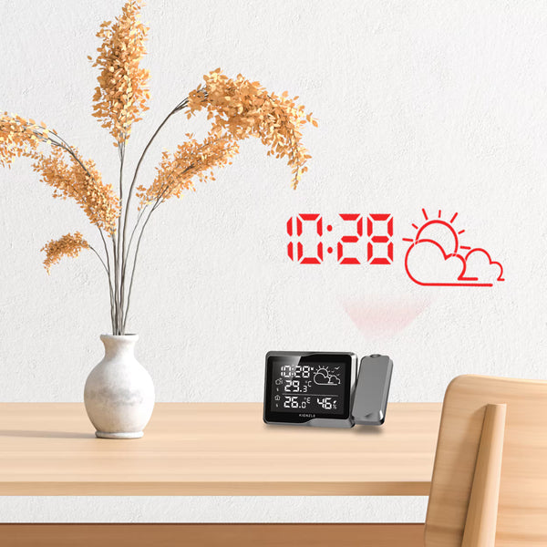 Wetterstation mit Wandprojektion