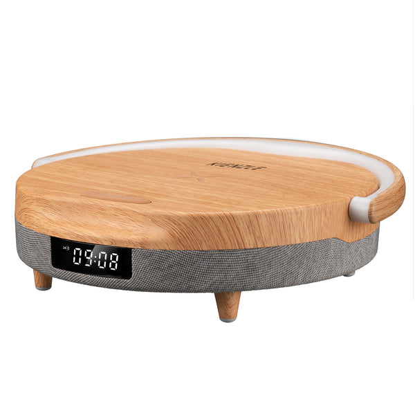 LED-Wecker mit Bluetooth® Lautsprecher und kabelloser Ladestation
