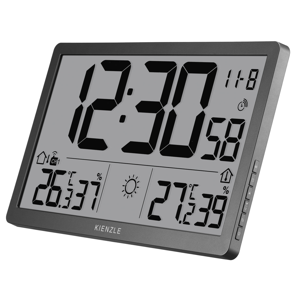 Jumbo NEO LCD Wetter-Wanduhr